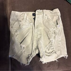 Aeropostale Light Gray High Rise Cut-Off Shorts